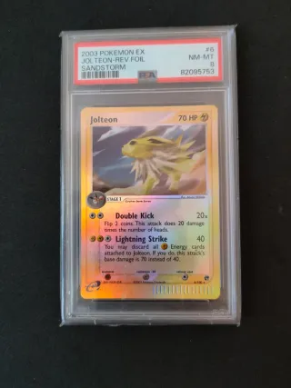 Pokémon Card Jolteon #6 EX Sandstorm PSA 8 Eng Nm