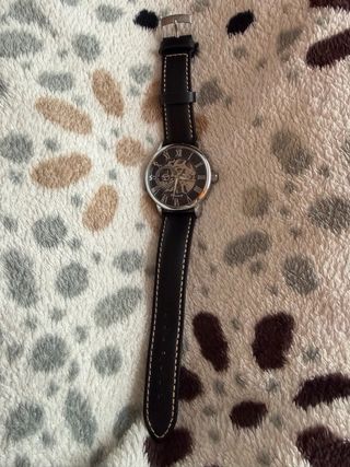 Reloj Forsining Automático Esqueleto Plata Negro
