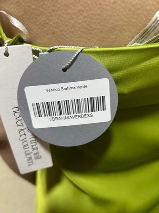 Vestido de fiesta verde pistacho