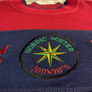 Sudadera Nordic Winter Roja y Azul