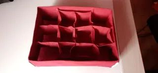 Organizer rosso in tessuto