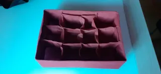 Organizer rosso in tessuto