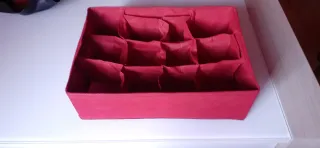 Organizer rosso in tessuto