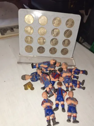 Monedas y jugadores PVC F.C.B.