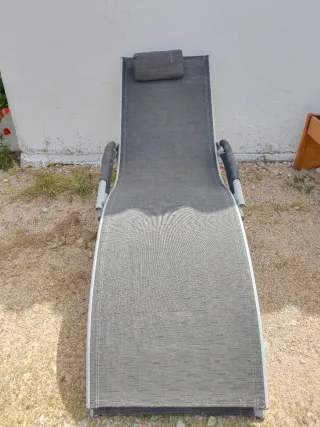 Tumbona de tela y metal Outsunny ColorNegro Materi