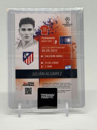 Julian Alvarez /75 Atlético Topps Total Football