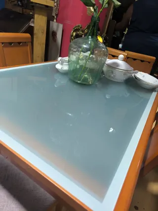 Mesa comedor extensible con 7 sillas