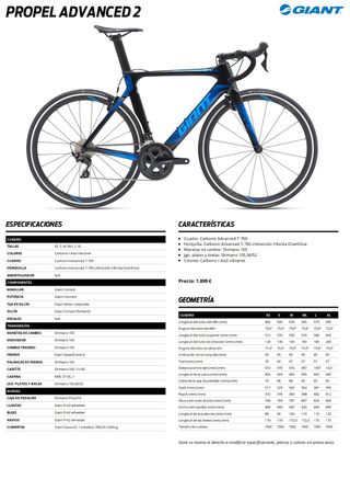 Giant Propel Advanced 2 Carbono 2019 Ultegra