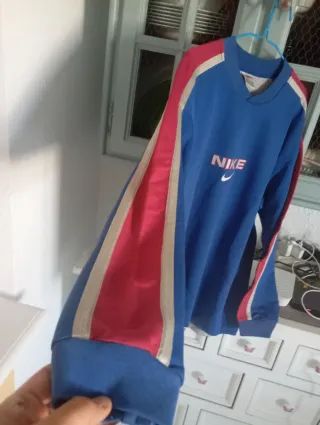 Sudadera Nike Vintage 90s Azul y Rojo