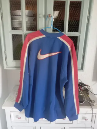 Sudadera Nike Vintage 90s Azul y Rojo