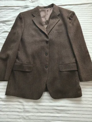 Blazer lana italiano espiga marrón