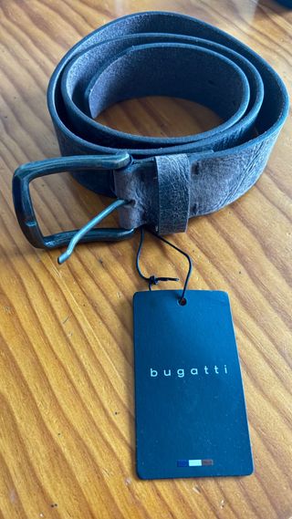 Cinturón Bugatti Talla 85 Marrón/Gris