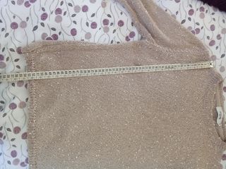 Jersey beige talla 40 con lentejuelas manga codo