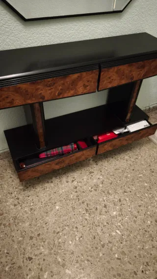Mueble recibidor + espejo + lámpara