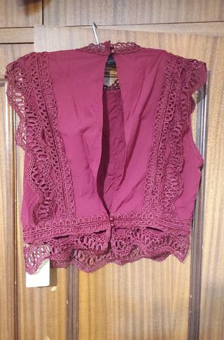 Blusa de encaje de Shein. Talla M