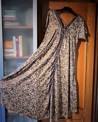 Vestido largo estampado talla única
