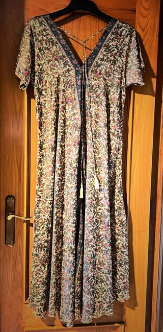 Vestido largo estampado talla única