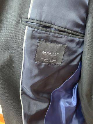 Traje Zara Man Negro Talla S