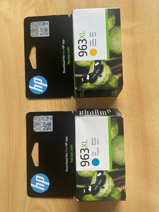 Cartuchos HP 963 XL (Amarillo y Cian)