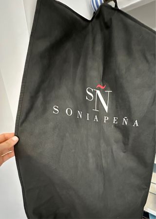 Vestido Fiesta Sonia Peña Negro y Rosa