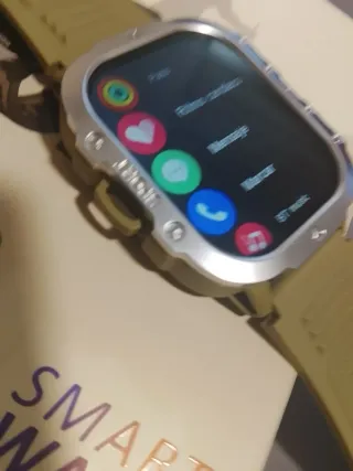 Smartwatch Laxasfit Verde/Plata, tactil