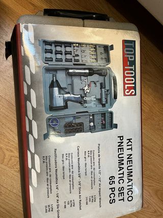 Kit Herramientas Neumáticas TOP-TOOLS 65 Piezas