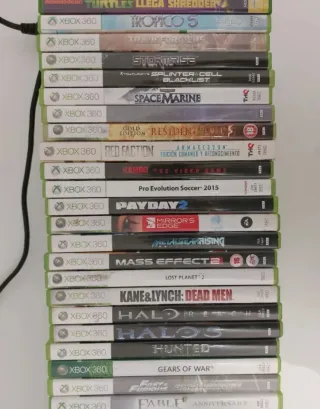 Xbox 360 Slim Negra + Mando + 42 Juegos