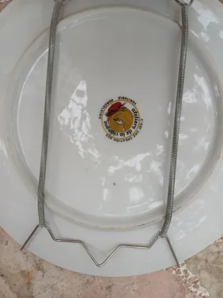 2 Piatti Decorativi Francesi con Uccelli