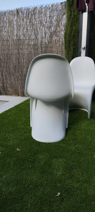 4 Sillas Diseño Blanco Tipo Panton