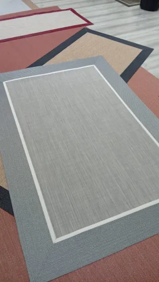 Alfombra Deblon Vinilo Beige/Rojo
