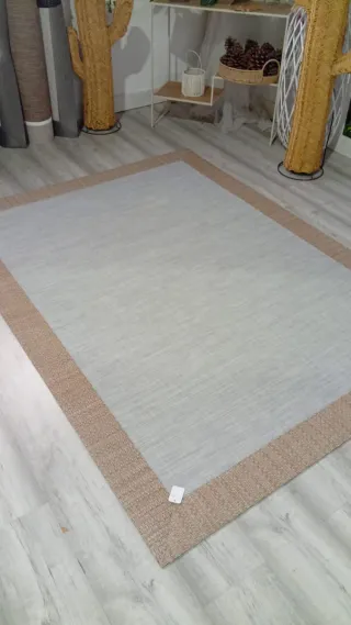 Alfombra Deblon Vinilo Beige/Rojo