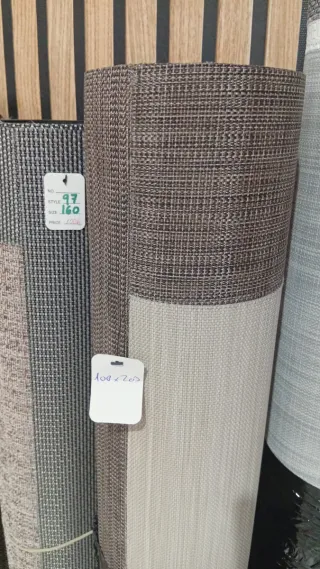 Alfombra Deblon Vinilo Beige/Rojo