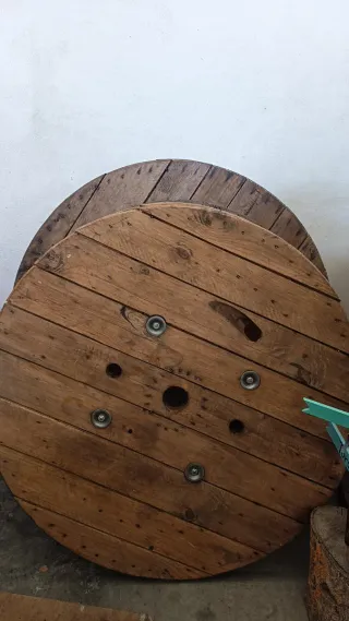 Tablero mesa bobina madera