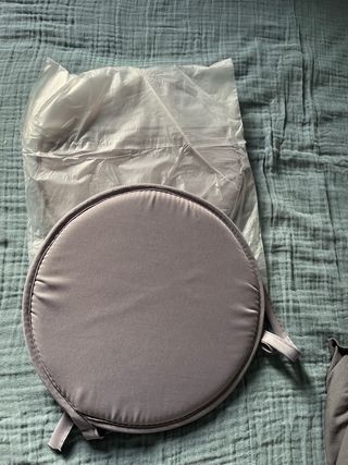 Cojines redondos para taburete (gris)