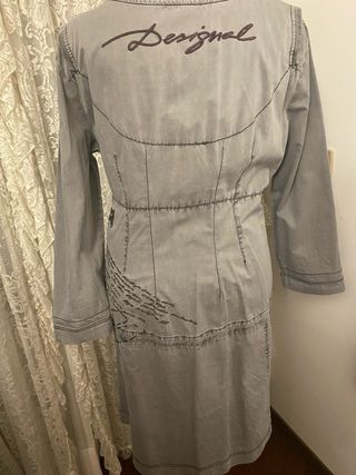 Vestido Desigual Talla 44 Gris