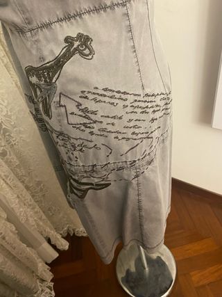 Vestido Desigual Talla 44 Gris