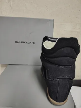 Botas cuña alta negras Balancagape