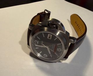 Seiko Mod Automático Negro/Plata