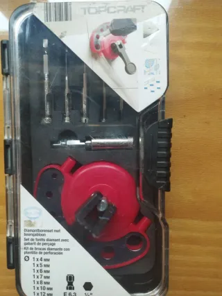 Kit brocas diamante con guía TOPCRAFT
