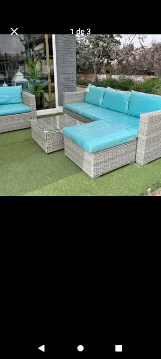 Conjunto Exterior sofá chaise longue