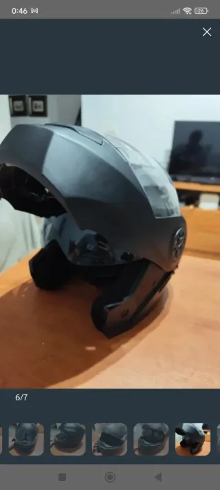Casco Modular Negro Talla XL