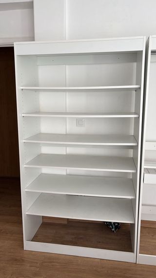 Armario vestidor blanco sin puertas