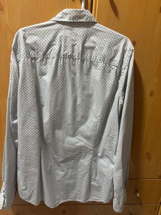 Camisa PREMIUM blanca estampada hombre