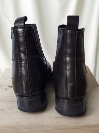 Botines de cuero negros talla 36