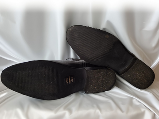 Botines de cuero negros talla 36