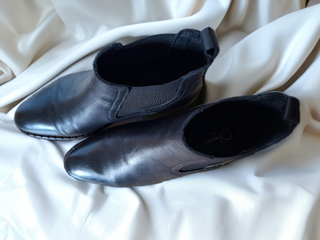 Botines de cuero negros talla 36