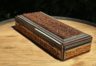 ANTIGUA CAJA VICTORIANA ANGLO-INDIA - SIGLO XIX