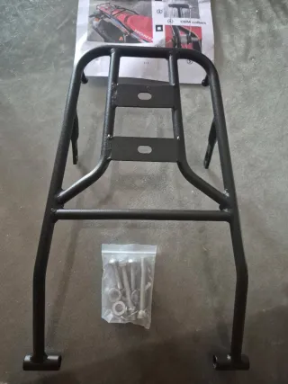 Portaequipajes trasero moto negro