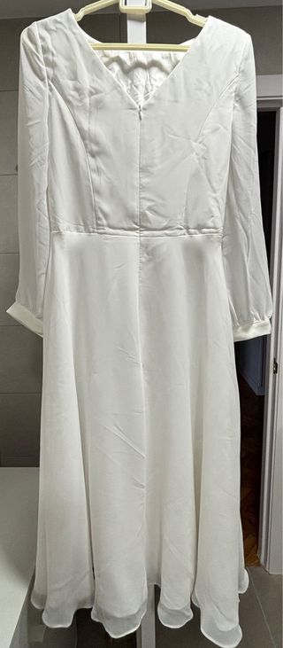 Vestido de novia corto blanco