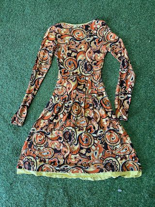 Vestido estampado manga larga